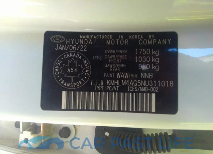 KMHLM4AG5NU311018# 9
