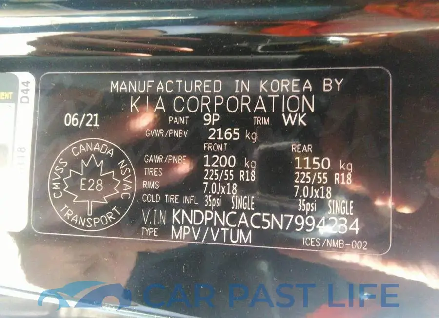 KNDPNCAC5N7994234# 9