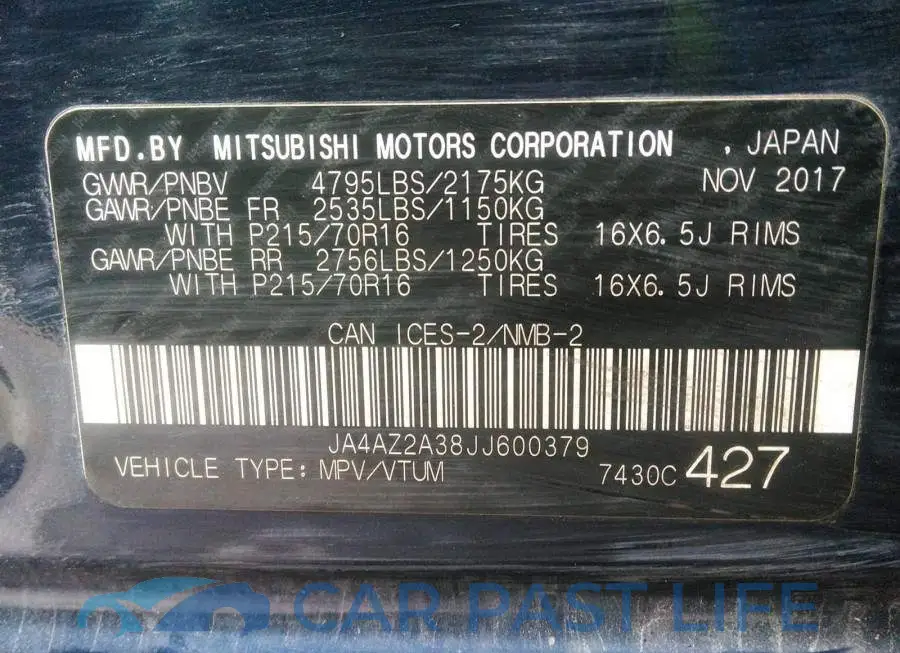 JA4AZ2A38JJ600379# 9