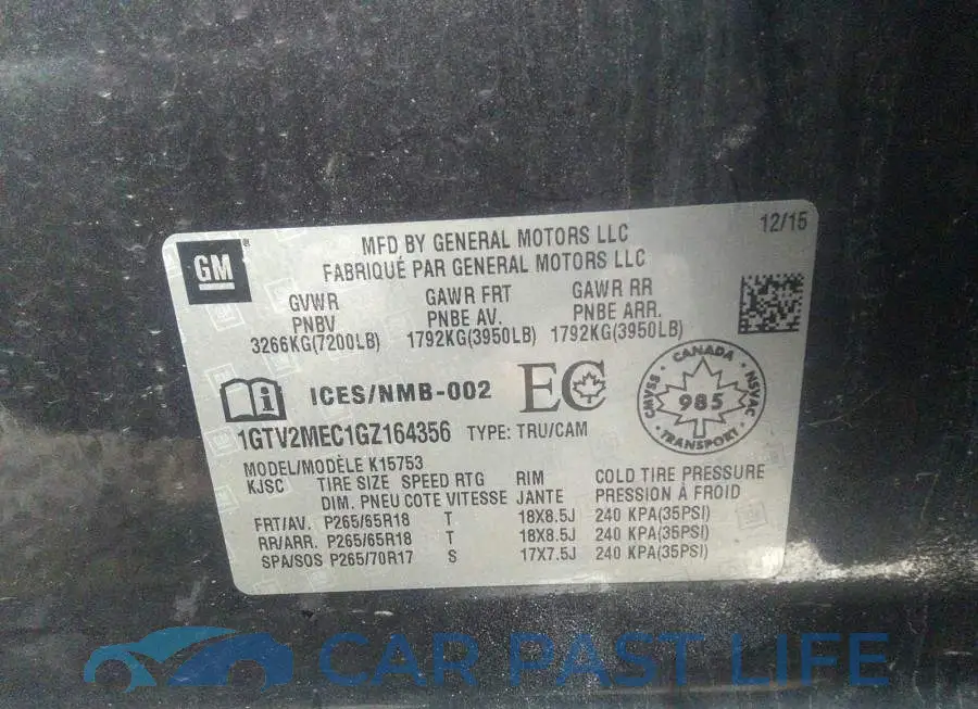 1GTV2MEC1GZ164356# 9