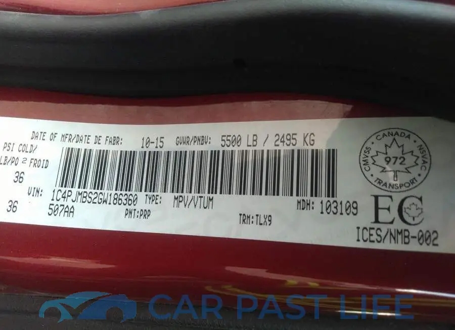 1C4PJMBS2GW186360# 9