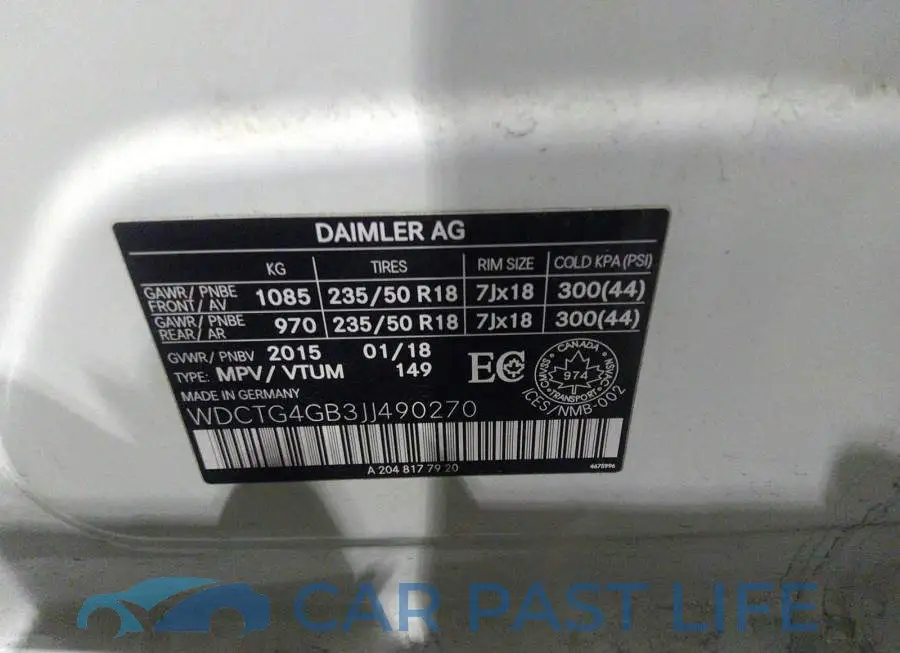 WDCTG4GB3JJ490270# 9