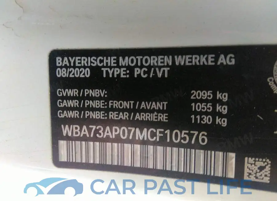 WBA73AP07MCF10576# 9