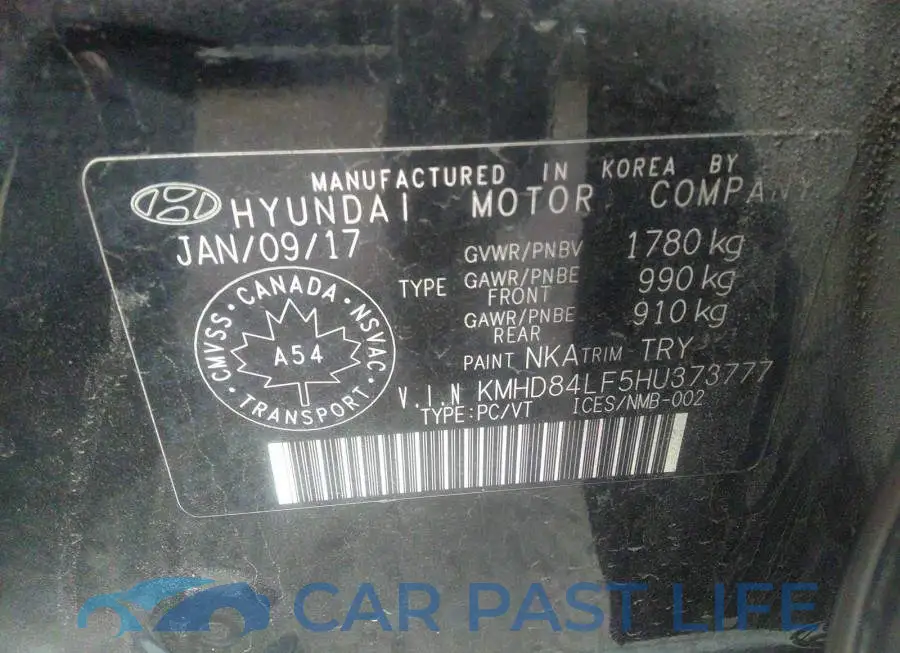 KMHD84LF5HU373777# 9