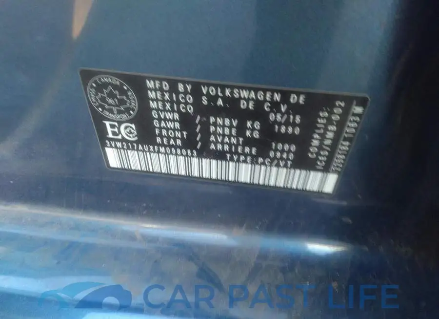 3VW217AUXFM098053# 9