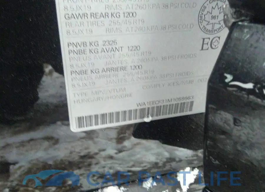 WA1EECF31M1059983# 9
