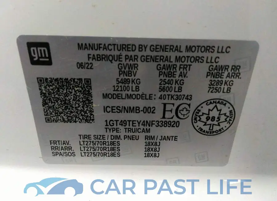1GT49TEY4NF338920# 9