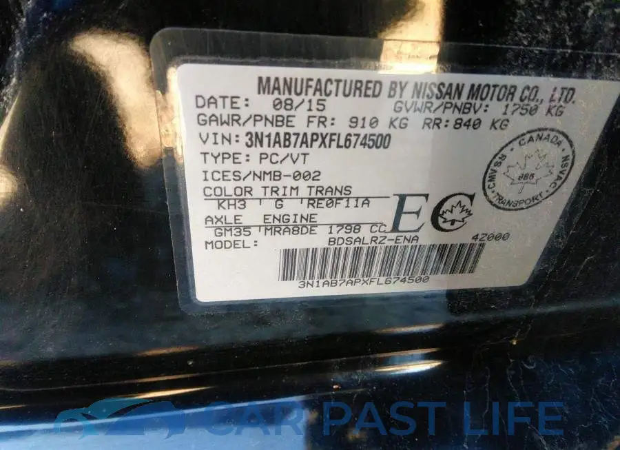 3N1AB7APXFL674500# 9