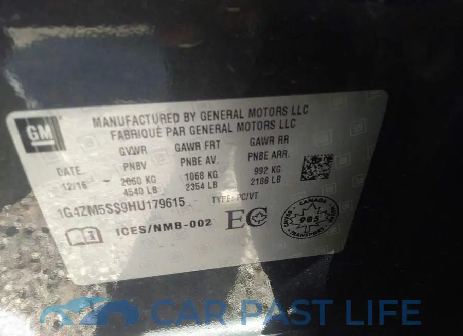 1G4ZM5SS9HU179615# 9