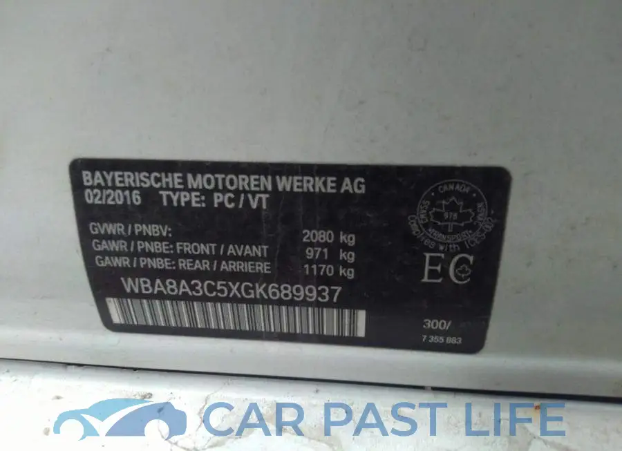 WBA8A3C5XGK689937# 9