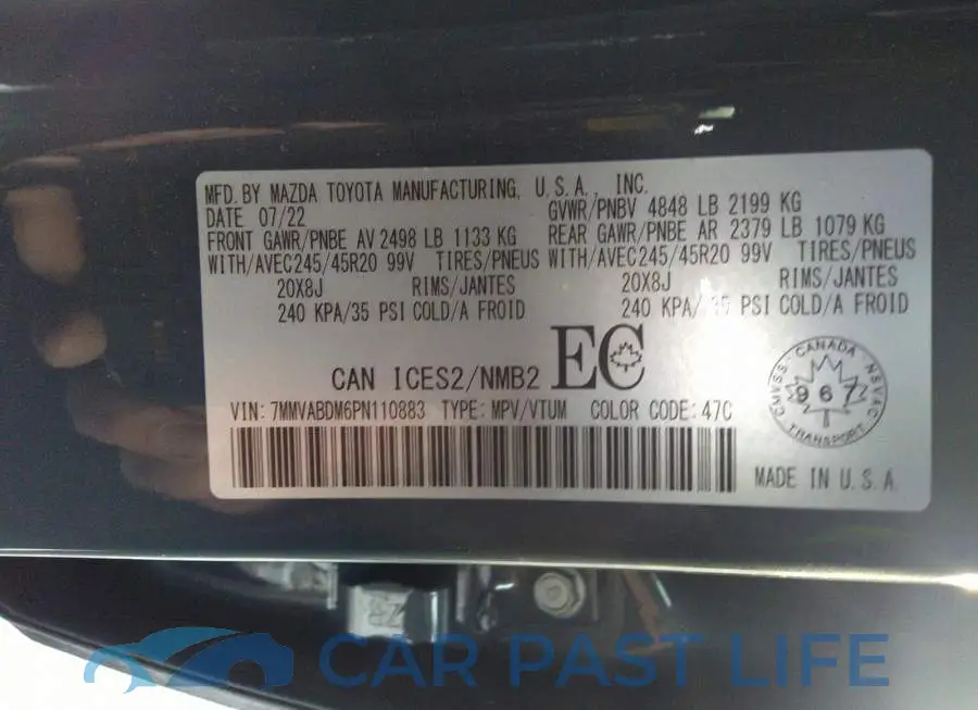 7MMVABDM6PN110883# 9