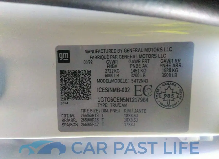 1GTG6CEN5N1217984# 9