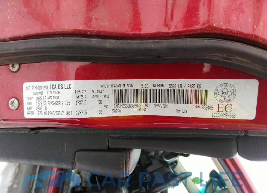 1C4PJMBS6GW339872# 9