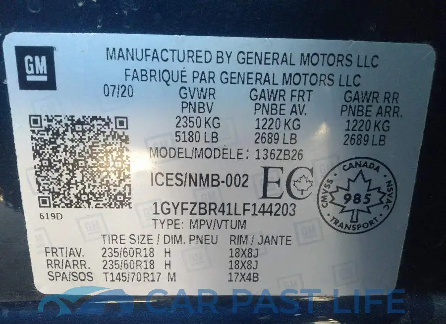 1GYFZBR41LF144203# 9