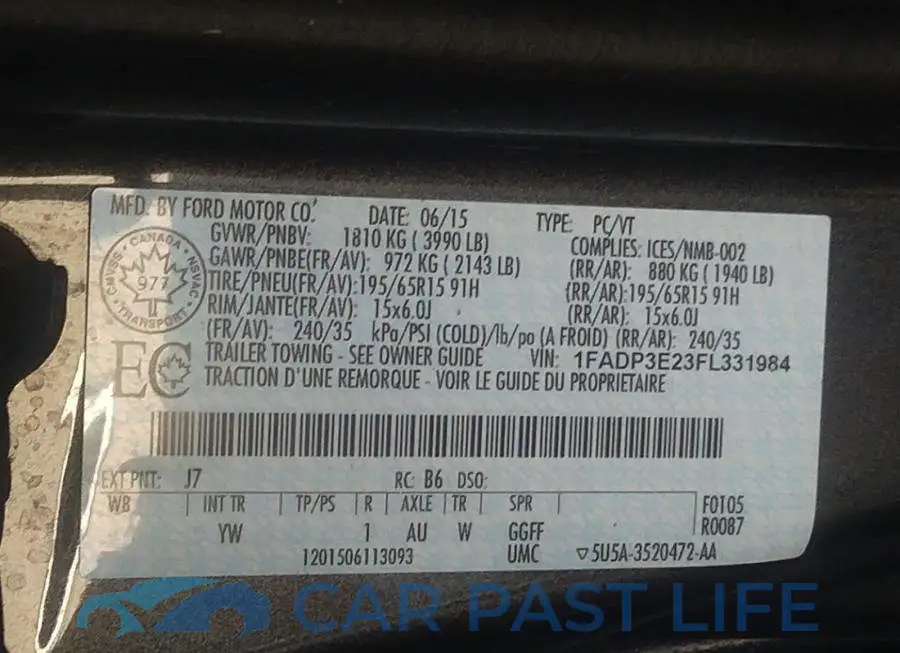 1FADP3E23FL331984# 9