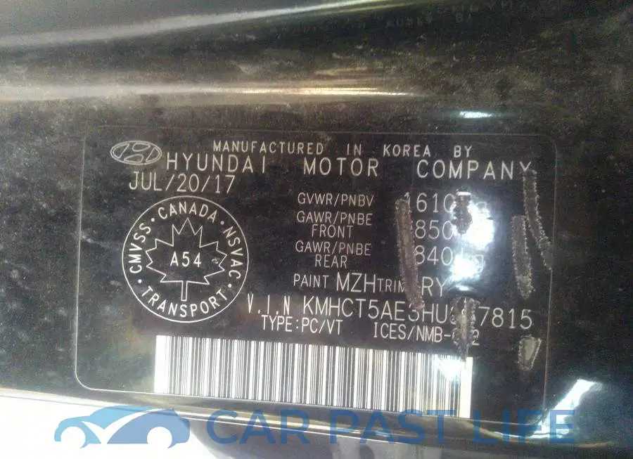 KMHCT5AE3HU357815# 9