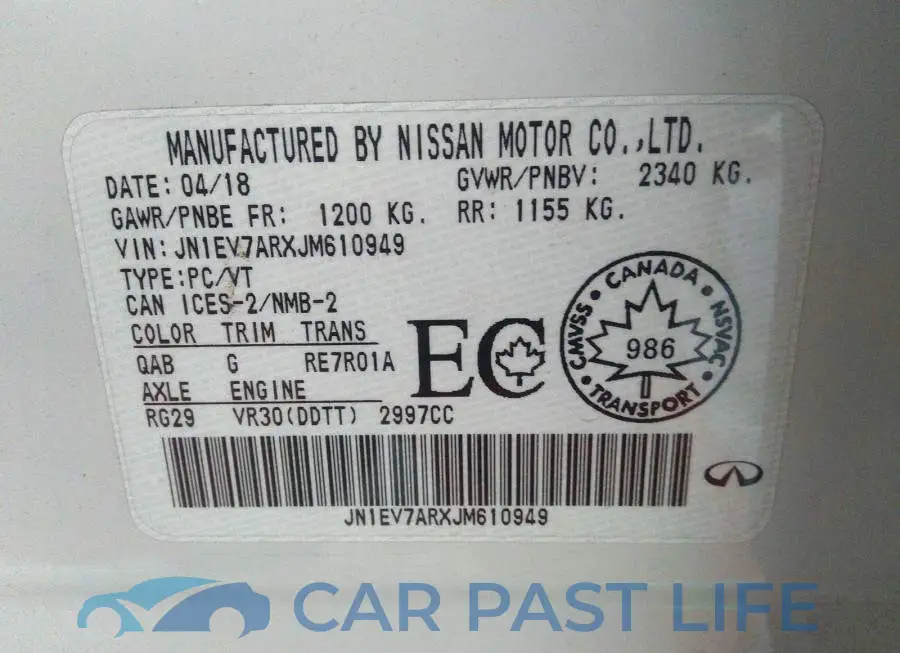 JN1EV7ARXJM610949# 9
