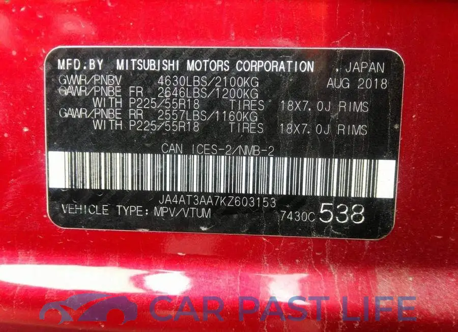 JA4AT3AA7KZ603153# 9