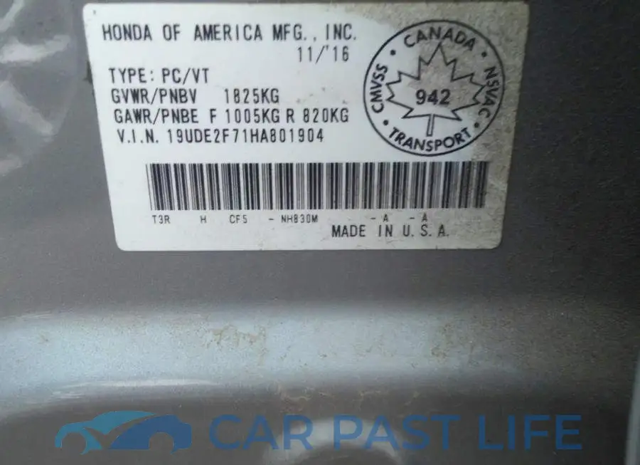 19UDE2F71HA801904# 9