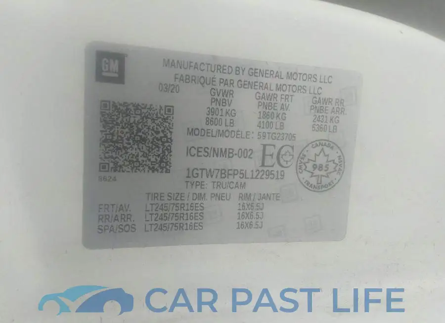 1GTW7BFP5L1229519# 9