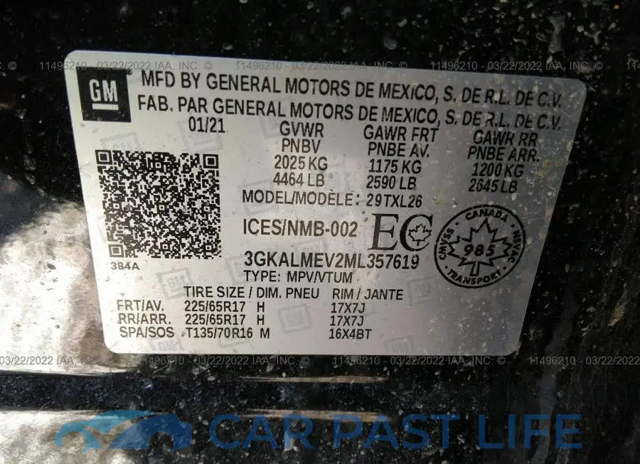 3GKALMEV2ML357619# 9