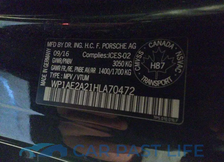 WP1AE2A21HLA70472# 9