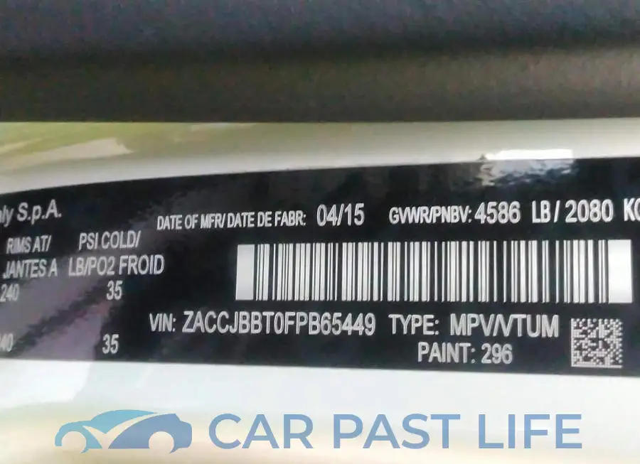 ZACCJBBT0FPB65449# 9