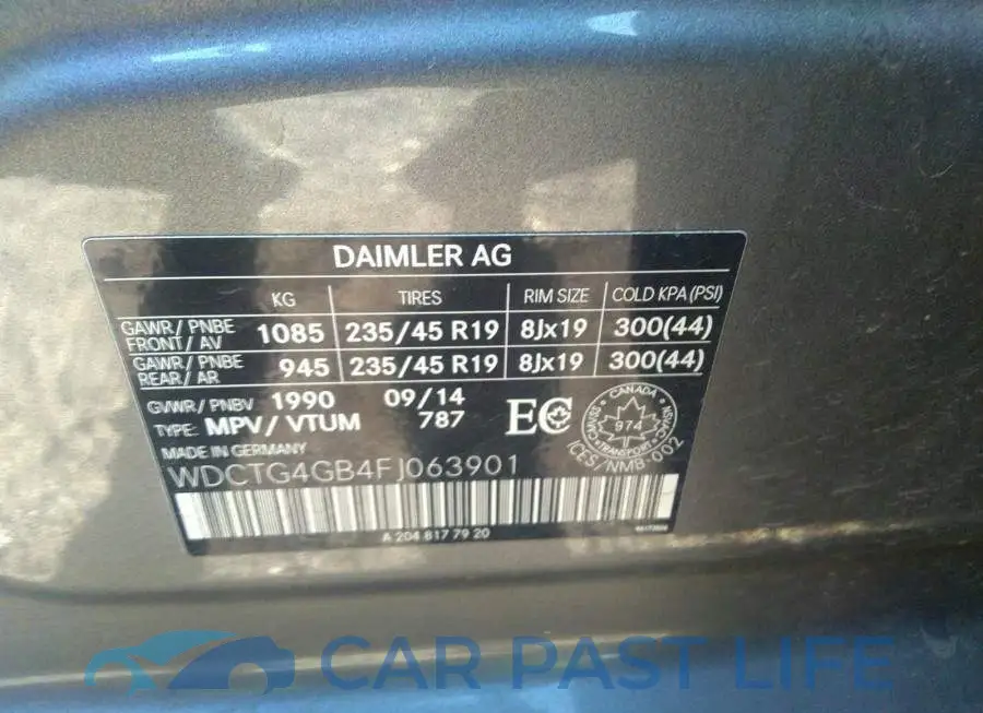 WDCTG4GB4FJ063901# 9