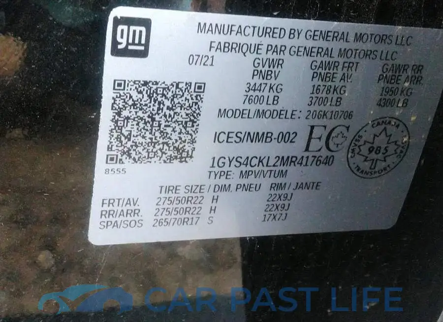 1GYS4CKL2MR417640# 9