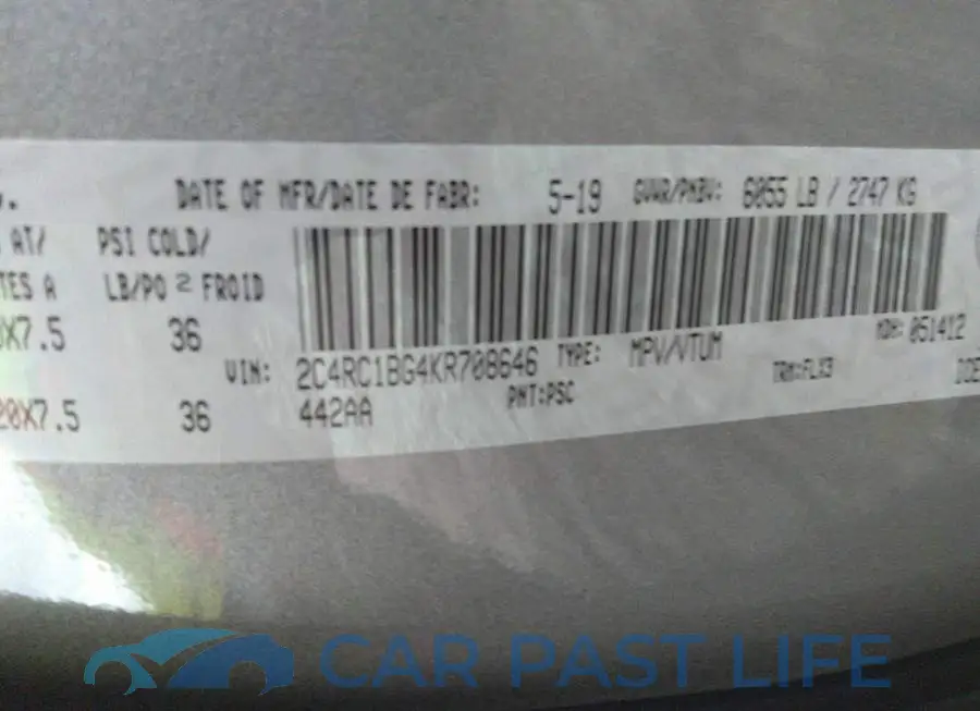 2C4RC1BG4KR708646# 9