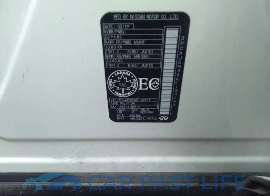3PCAJ5M38KF134164# 9