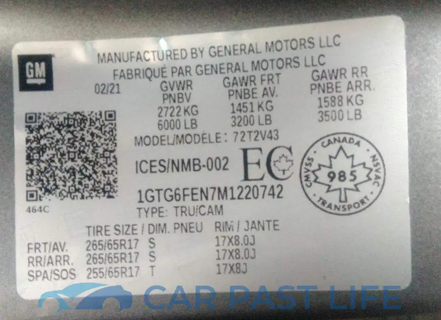1GTG6FEN7M1220742# 9