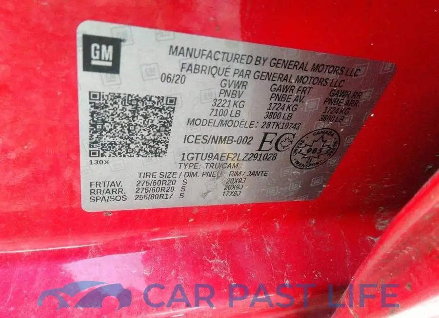 1GTU9AEF2LZ291028# 9