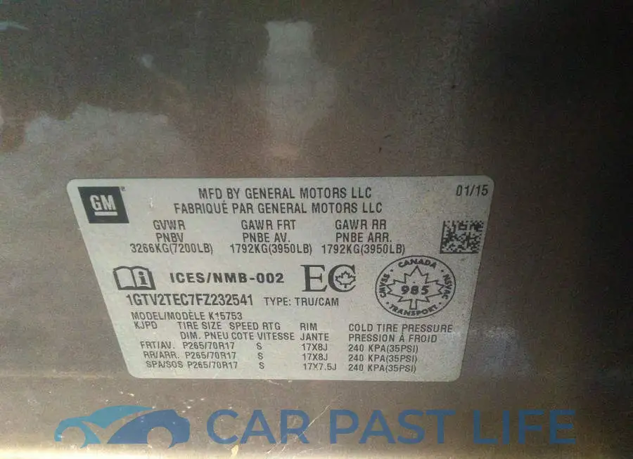 1GTV2TEC7FZ232541# 9