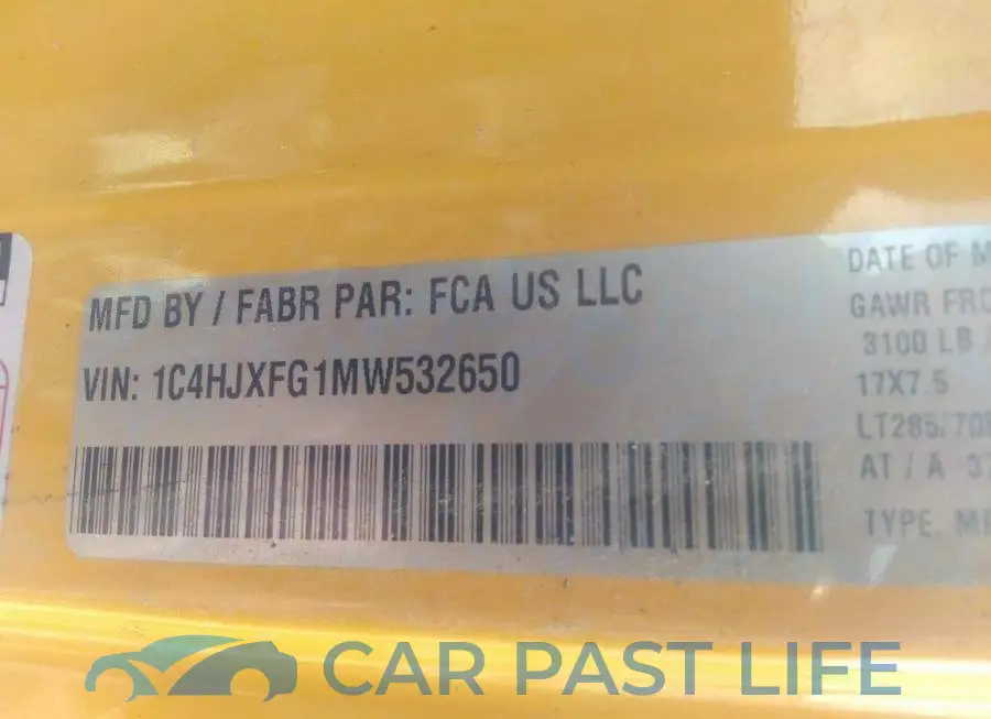 1C4HJXFG1MW532650# 9