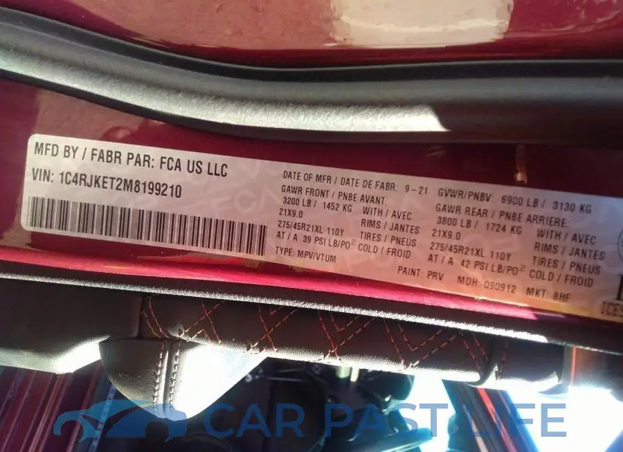 1C4RJKET2M8199210# 9