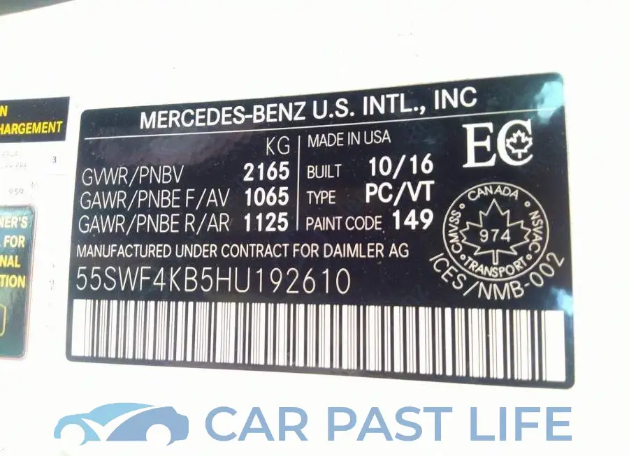 55SWF4KB5HU192610# 9