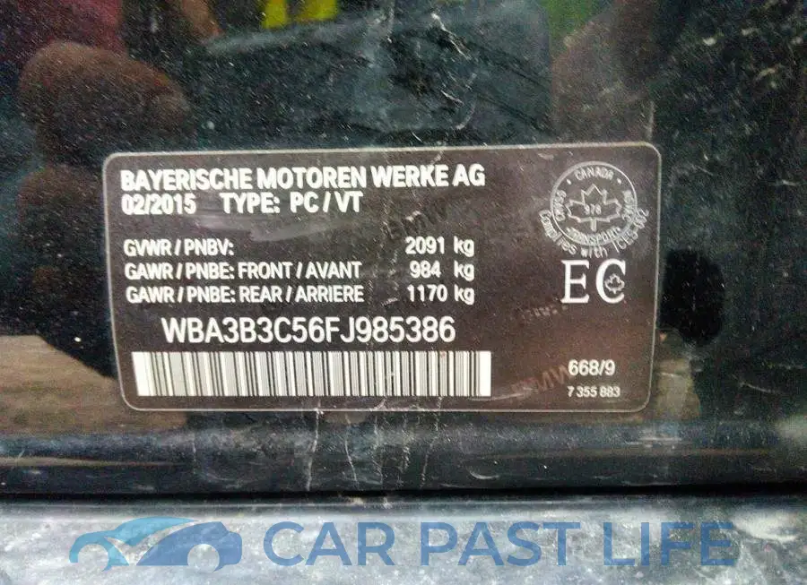 WBA3B3C56FJ985386# 9