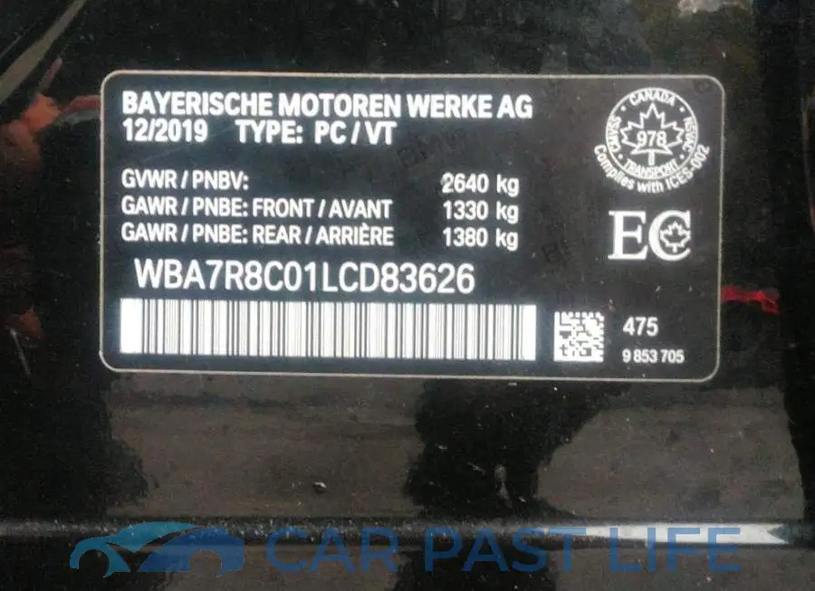 WBA7R8C01LCD83626# 9