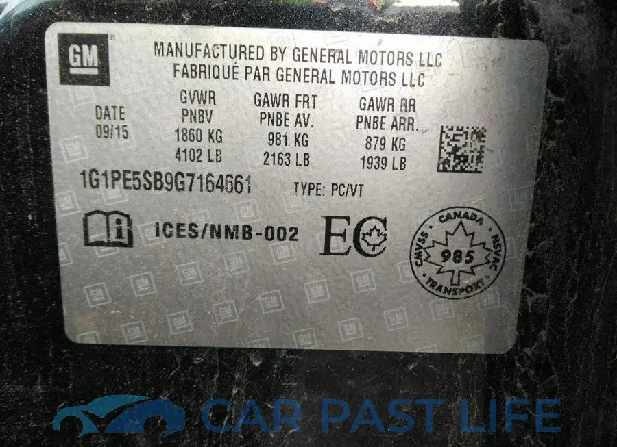 1G1PE5SB9G7164661# 9
