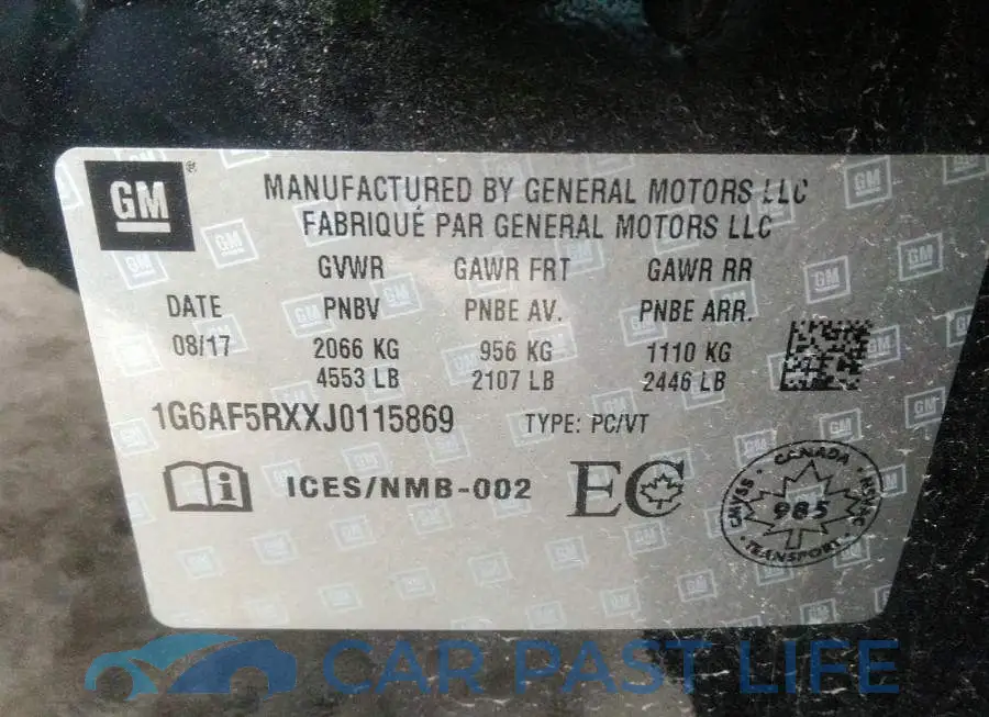 1G6AF5RXXJ0115869# 9