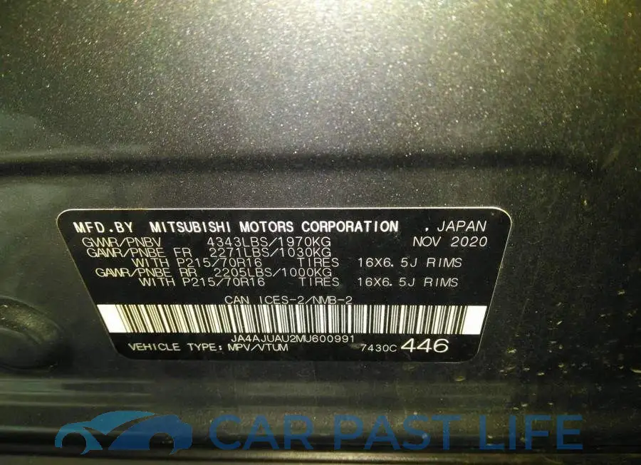 JA4AJUAU2MU600991# 9