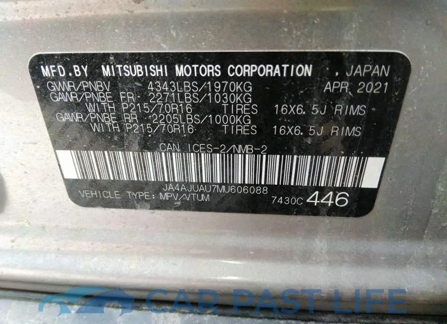 JA4AJUAU7MU606088# 9