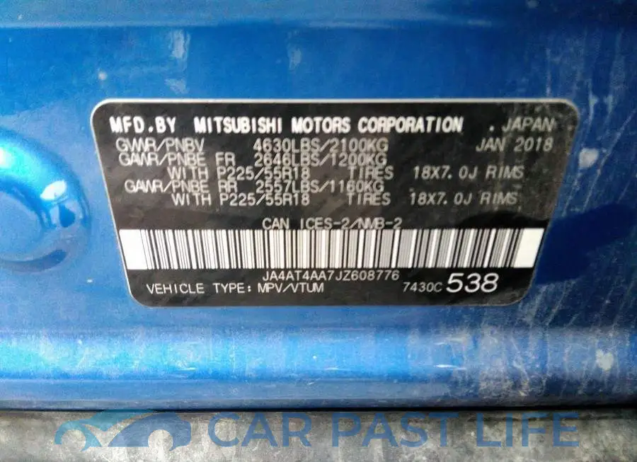 JA4AT4AA7JZ608776# 9
