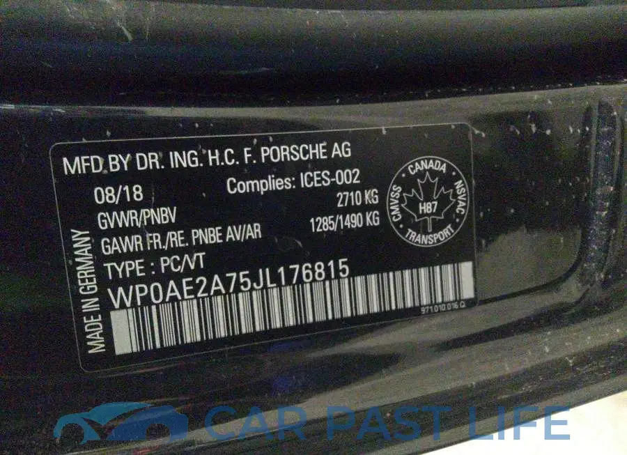 WP0AE2A75JL176815# 9