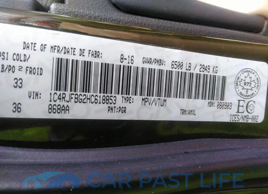1C4RJFBG2HC618853# 9