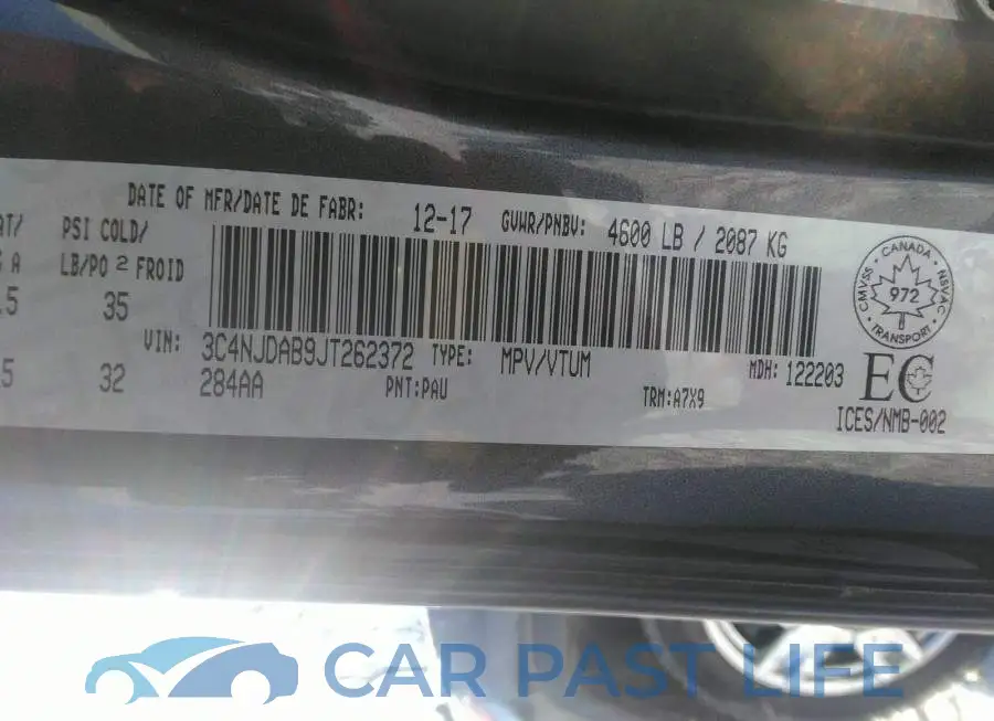 3C4NJDAB9JT262372# 9
