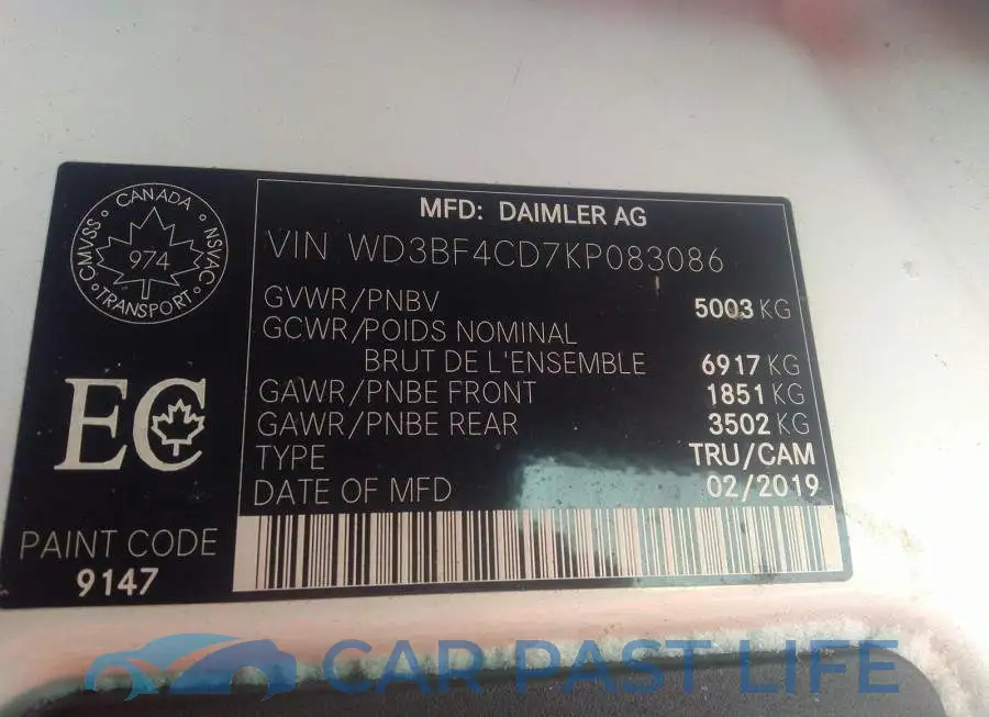 WD3BF4CD7KP083086# 9