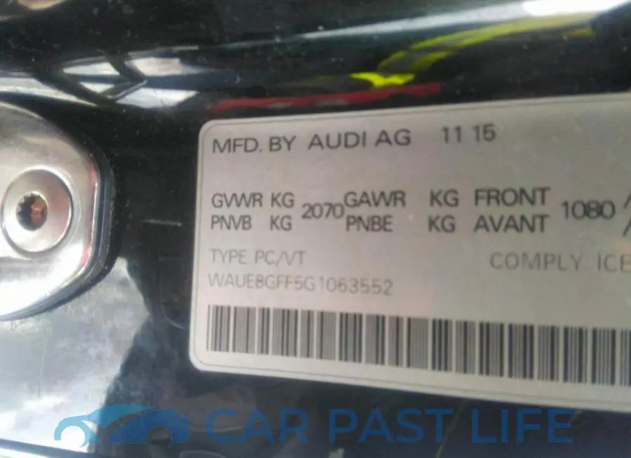 WAUE8GFF5G1063552# 9