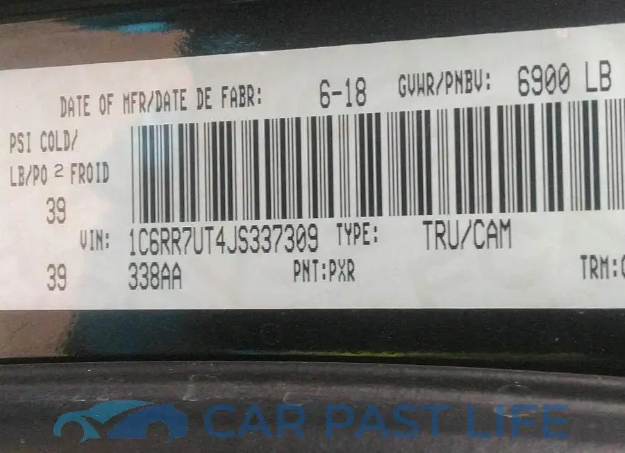 1C6RR7UT4JS337309# 9